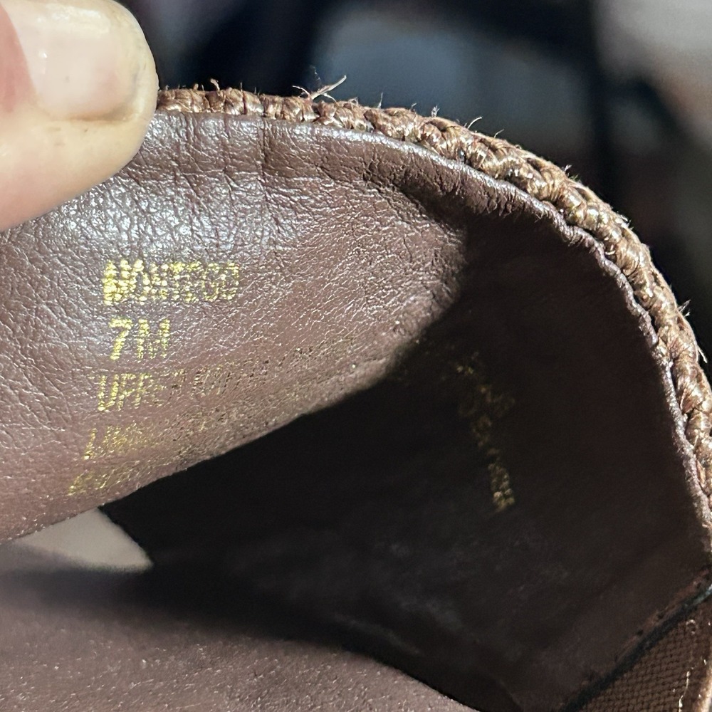 Y2K Matisse Montego By Anthropologie Brown Platform Slides Women's 7M - Picture 5 of 6